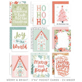 Scrapbooking  Cocoa Vanilla Merry & Bright Pocket Cards 36pk Paper 12"x12"