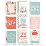 Scrapbooking  Cocoa Vanilla Merry & Bright Pocket Cards 36pk Paper 12"x12"