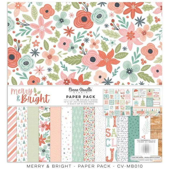 Scrapbooking  Cocoa Vanilla Paper Pack - 16x Double Sided Papers Paper 12