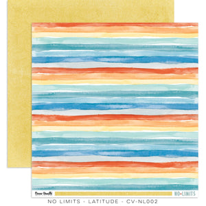 Scrapbooking  Cocoa Vanilla Studios No Limits Double Sided 12"x12" Paper - Latitude Paper 12"x12"