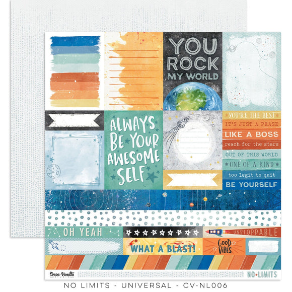 Scrapbooking  Cocoa Vanilla Studios No Limits Double Sided 12