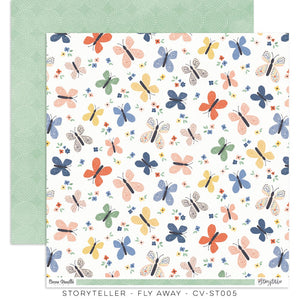 Scrapbooking  Cocoa Vanilla Studios Storyteller Double Sided 12"x12" Paper - Fly Away Paper 12"x12"