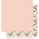 Scrapbooking  Cocoa Vanilla Studios Storyteller Double Sided 12"x12" Paper - Oh My Heart Paper 12"x12"