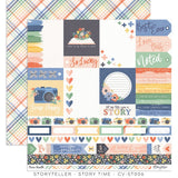 Scrapbooking  Cocoa Vanilla Studios Storyteller Double Sided 12"x12" Paper - Story Time Paper 12"x12"