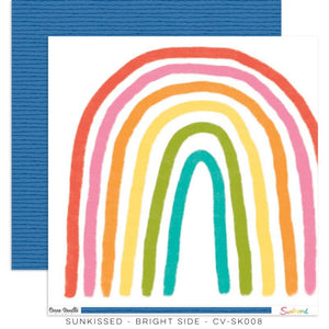 Scrapbooking  Cocoa Vanilla Sunkissed Double Sided 12'x12" Paper Bright Side Paper 12"x12"