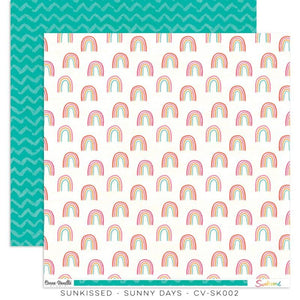 Scrapbooking  Cocoa Vanilla Sunkissed Double Sided 12'x12" Paper Sunny Days Paper 12"x12"