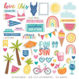 Scrapbooking  Cocoa Vanilla Sunkissed Ephemera 50pk Paper 12"x12"