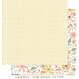 Scrapbooking  Cocoa Vanilla These Days Double Sided 12" x12" Paper Home Grown Paper 12"x12"