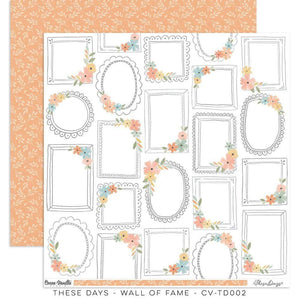 Scrapbooking  Cocoa Vanilla These Days Double-Sided 12″x12″ Paper Wall Of Fame Paper 12"x12"