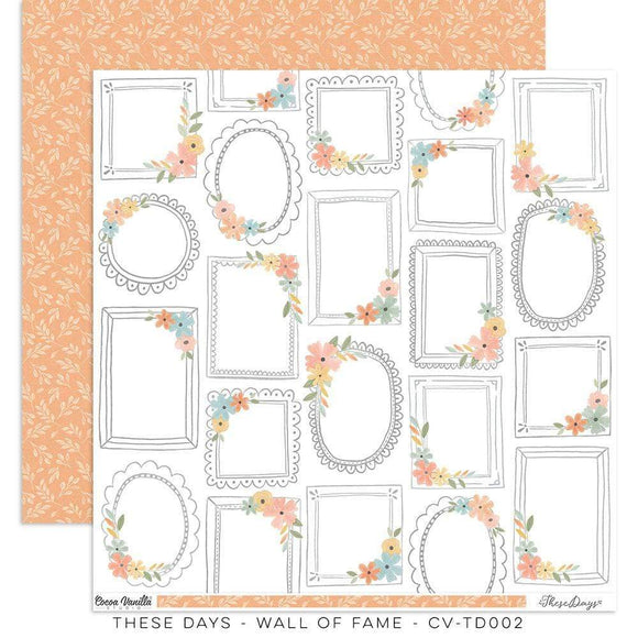 Scrapbooking  Cocoa Vanilla These Days Double-Sided 12″x12″ Paper Wall Of Fame Paper 12