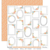 Scrapbooking  Cocoa Vanilla These Days Double-Sided 12″x12″ Paper Wall Of Fame Paper 12"x12"