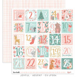 Scrapbooking  ***PREODER ***Cocoa Vanilla Joyful Double Sided Cardstock Paper 12"x12" Advent Paper 12"x12"