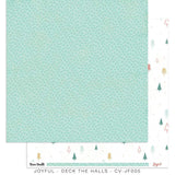 Scrapbooking  ***PREODER ***Cocoa Vanilla Joyful Double Sided Cardstock Paper 12"x12" Deck The Halls Paper 12"x12"