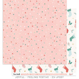 Scrapbooking  ***PREODER ***Cocoa Vanilla Joyful Double Sided Cardstock Paper 12"x12" Feeling Festive Paper 12"x12"
