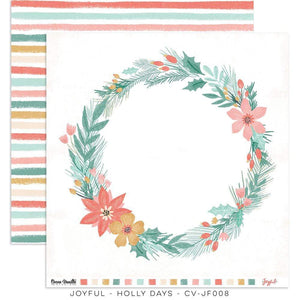 Scrapbooking  ***PREODER ***Cocoa Vanilla Joyful Double Sided Cardstock Paper 12"x12" Holly Days Paper 12"x12"