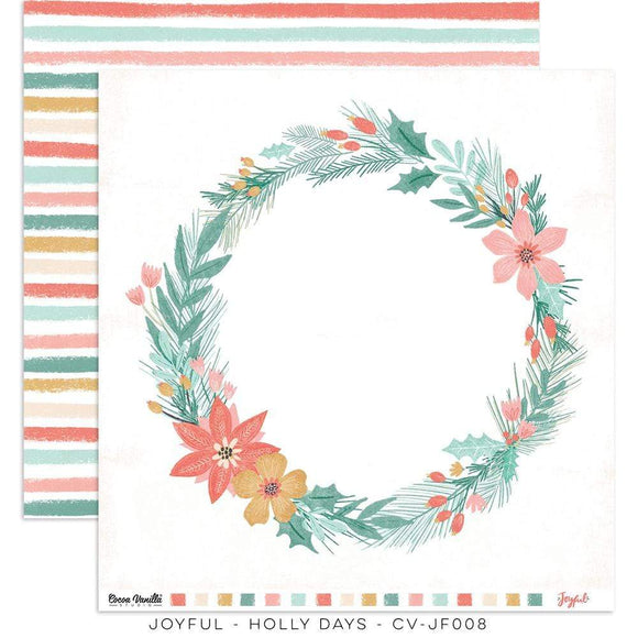 Scrapbooking  ***PREODER ***Cocoa Vanilla Joyful Double Sided Cardstock Paper 12