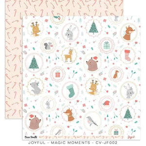 Scrapbooking  ***PREODER ***Cocoa Vanilla Joyful Double Sided Cardstock Paper 12"x12" Magic Moment Paper 12"x12"