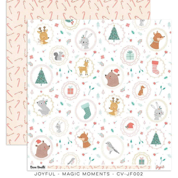 Scrapbooking  ***PREODER ***Cocoa Vanilla Joyful Double Sided Cardstock Paper 12
