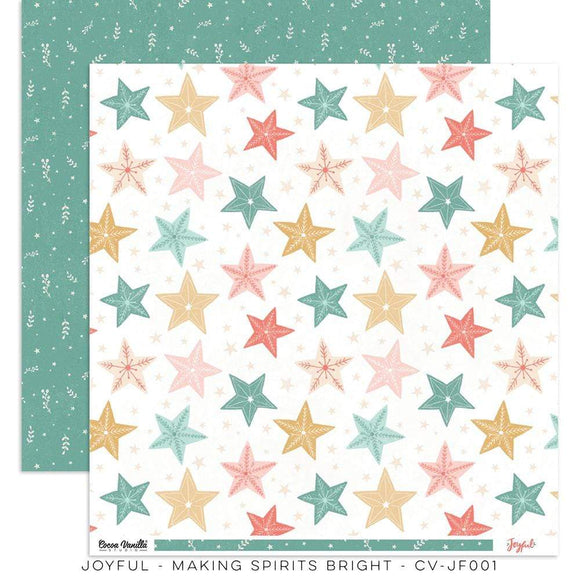 Scrapbooking  ***PREODER ***Cocoa Vanilla Joyful Double Sided Cardstock Paper 12