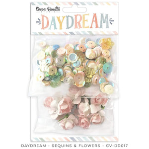 Scrapbooking  Cocoa Vanilla Daydream Sequins & Flowers stickers