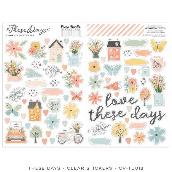 Scrapbooking  Cocoa Vanilla These Days Clear Stickers Stickers