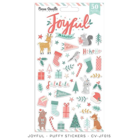 Scrapbooking  ***PREODER ***Cocoa Vanilla Joyful Puffy Stickers stickers