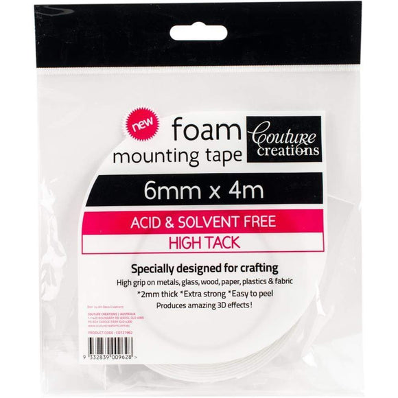 Scrapbooking  Couture Creations Foam Mounting Tape 6mmX4m High Tack adhesive