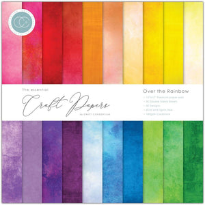 Scrapbooking  Craft Consortium Double-Sided Paper Pad 12"X12" 30/Pkg Over The Rainbow, 20 Designs Paper Pad