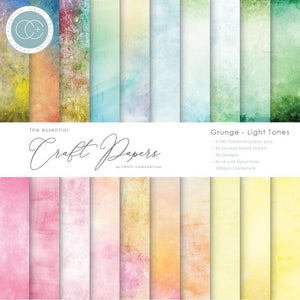 Scrapbooking  Craft Consortium Double-Sided Paper Pad 6"X6" 40/Pkg Grunge-Light Tones, 20 Designs Paper Pad