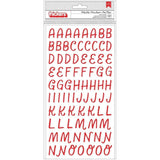 Scrapbooking  Hey Santa Thickers Stickers 157/Pkg Holly Jolly Alpha/Red Epoxy Alphas