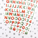 Scrapbooking  Mittens & Mistletoe Thickers Stickers 146/Pkg Warm & Cozy Alphabet Alphas