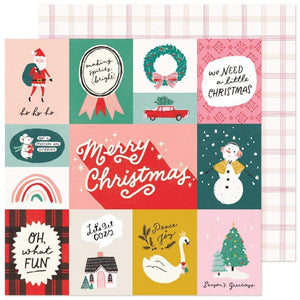 Scrapbooking  Hey, Santa Double-Sided Cardstock 12"X12"- Oh What Fun Chipboards
