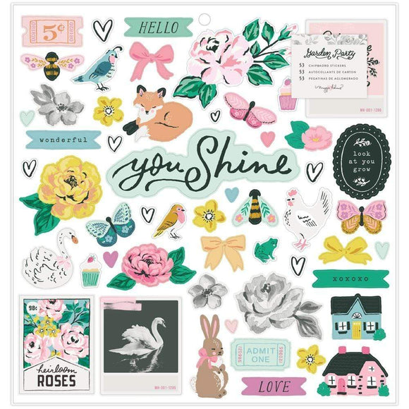 Scrapbooking  Maggie Holmes Garden Party Chipboard Stickers 12