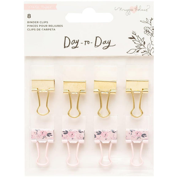Scrapbooking  Maggie Holmes Day-To-Day Planner Binder Clips 8/Pkg Embellishments