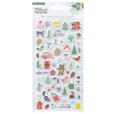 Scrapbooking  Crate Paper Mittens & Mistletoe Puffy Stickers 58/Pkg Ephemera