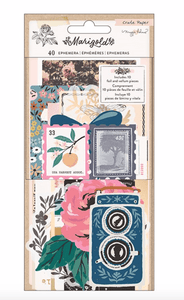 Scrapbooking  Maggie Holmes Marigold Ephemera 40pk Ephemera