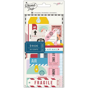 Scrapbooking  Maggie Holmes Round Trip Ephemera Cardstock Die-Cuts 50/Pkg Tag Pack Ephemera