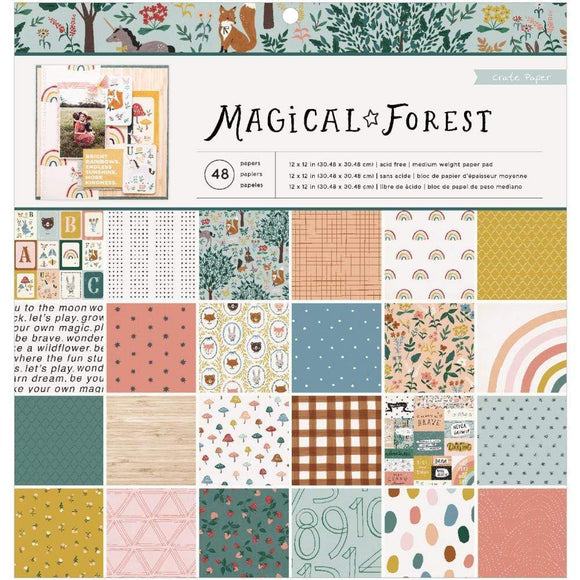 Scrapbooking  Magical Forest Single-Sided Paper Pad 12