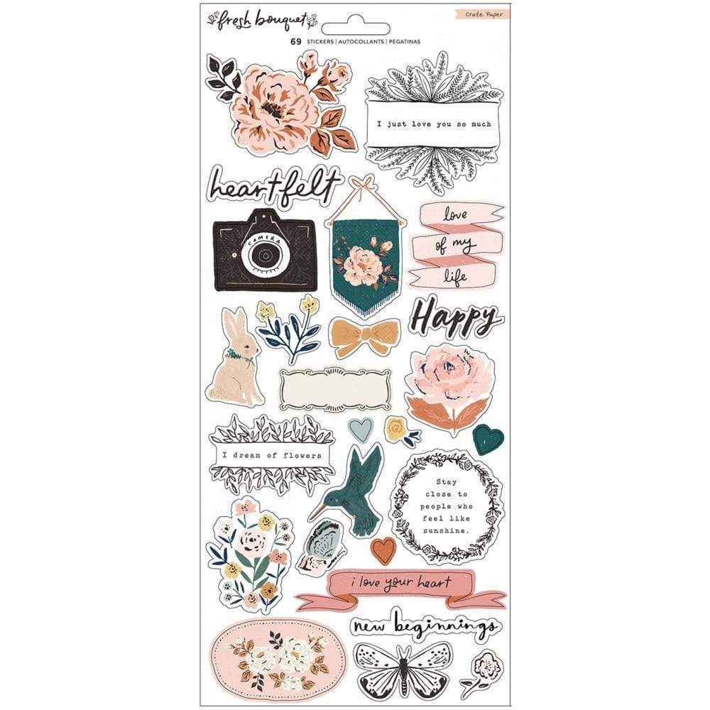 Fresh Bouquet Cardstock Stickers 68/Pkg
