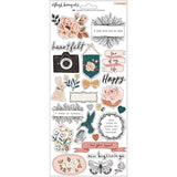 Scrapbooking  Fresh Bouquet Cardstock Stickers 68/Pkg vellum