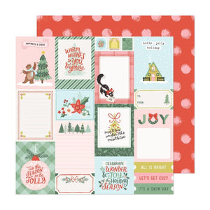 Scrapbooking  Crate Paper Mittens & Mistletoe Double-Sided Cardstock 12"X12" - Holy Jolly Paper 12"x12"