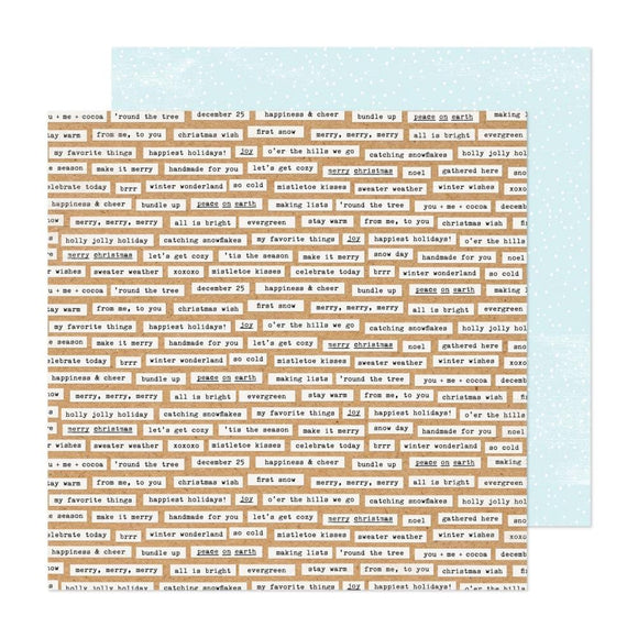 Scrapbooking  Crate Paper Mittens & Mistletoe Double-Sided Cardstock 12