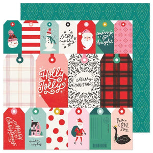 Scrapbooking  Hey, Santa Double-Sided Cardstock 12"X12"- Be Jolly Paper 12"x12"
