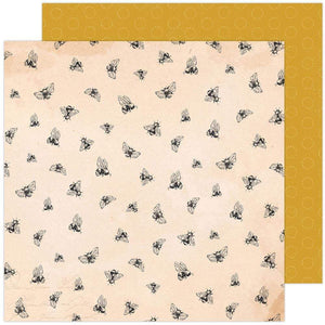 Scrapbooking  Maggie Holmes Garden Party Double-Sided Cardstock 12"X12" - Honey Bees Paper 12"x12"