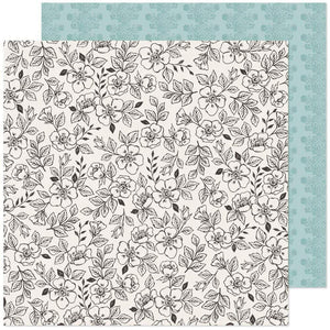 Scrapbooking  Maggie Holmes Market Square Double-Sided Cardstock 12"X12" - Blooming Paper 12"x12"