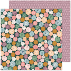 Scrapbooking  Maggie Holmes Market Square Double-Sided Cardstock 12"X12" - Coin Purse Paper 12"x12"
