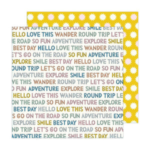 Scrapbooking  Maggie Holmes Round Trip Double-Sided Cardstock 12"X12" - On the Road Paper 12"x12"