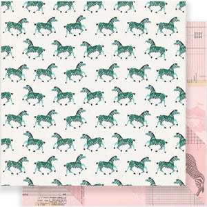Scrapbooking  MH Carousel - Gallop 12x12 Double Sided Paper Paper 12"x12"