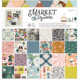 Scrapbooking  American Crafts Maggie Holmes Market Square Single-Sided Paper Pad 12"X12" 48/Pkg Paper Pad