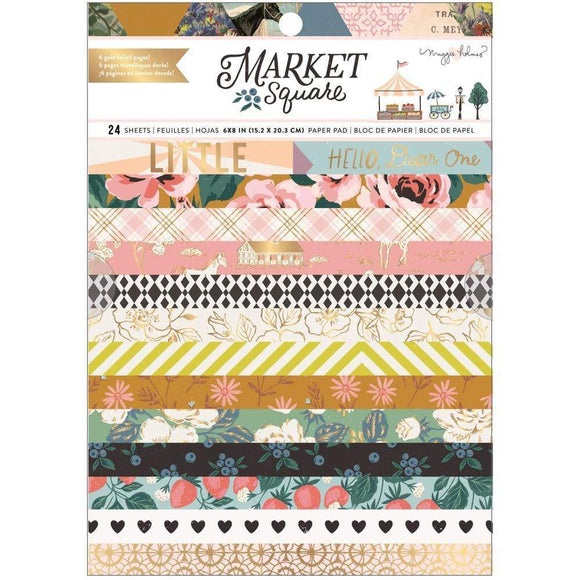 Scrapbooking  American Crafts Maggie Holmes Market Square Single-Sided Paper Pad 6